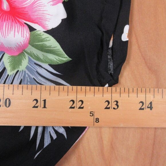 HAWAIIAN HANGOVER Cap Sleeve Maxi Floral Dress Sz 2X Hibiscus Flowers Black NWT - Picture 11 of 13